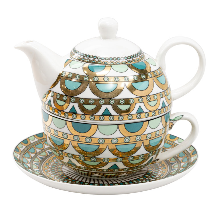 Bungalow Rose Porcelain Tea For One Set Wayfair